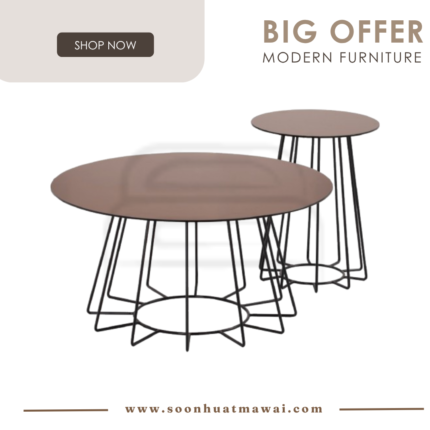 CYRUS LAMP TABLE / ROUND COFFEE TABLE 802 (HINLIM)