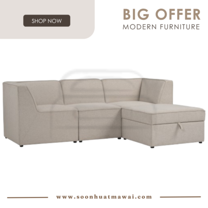 TRAVERESE 1 SEATER / CORNER UNIT / OTTOMAN WITH STORAGE SOFA 114/6480 (HINLIM)