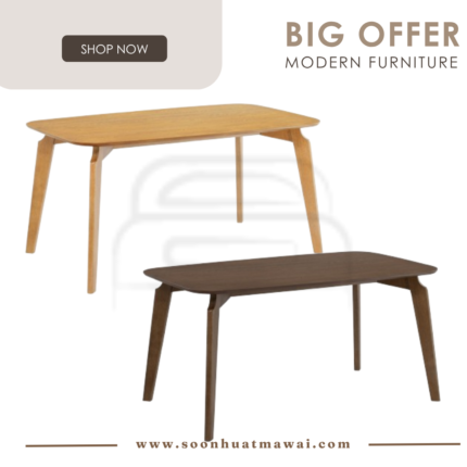 ACKER 900X1500 DINING TABLE 109 / 102 (SOLID) (HINLIM)