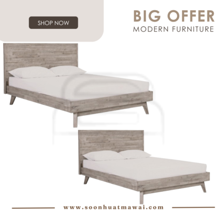 MADRID KING / QUEEN BED WITH 1900MM SIDE RAIL WITH BOX BED FRAME 1808 (HINLIM)