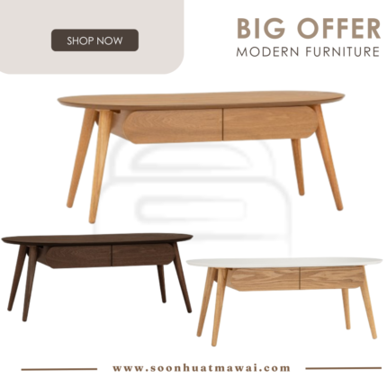 ORRA COFFEE TABLE WITH 2 DRAWER 102 / 109 / 102/130 (HINLIM)