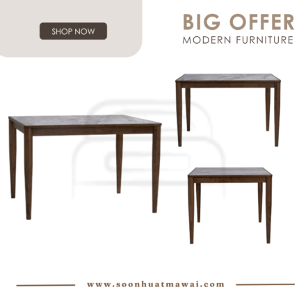 BREDA 800X1350 DINING TABLE 109/167 (HINLIM)