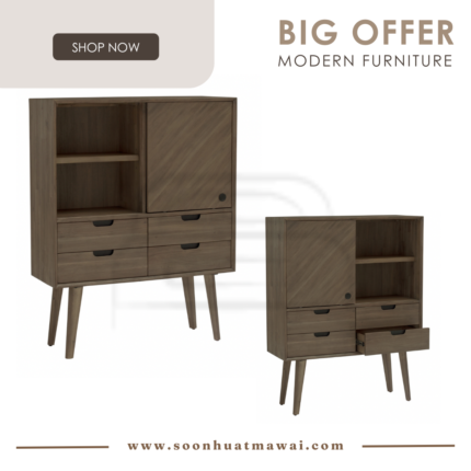 TORRELL TALL SIDEBOARD WITH 4 DRAWER