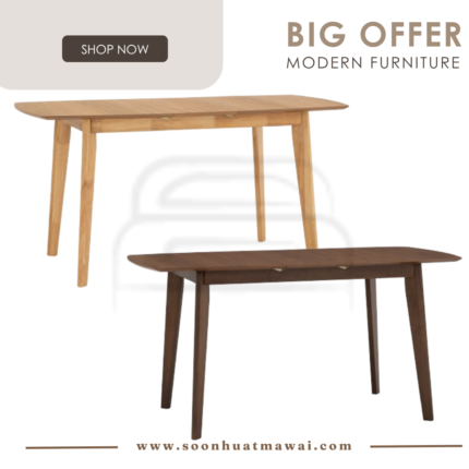ARTHUR 750X1200+300 EXT DINING TABLE 102 / 109/113 (HINLIM)