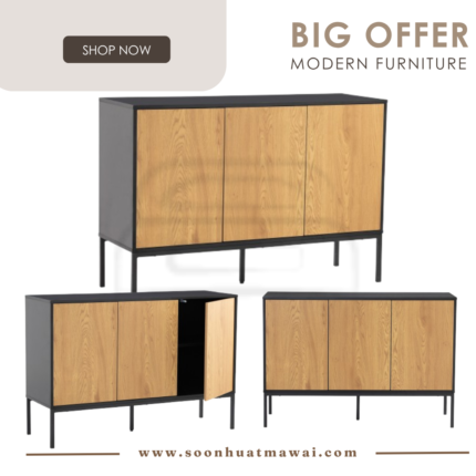 SLIGO 1.2M SIDEBOARD WITH 3 DOOR 802/163/1329 (HINLIM)