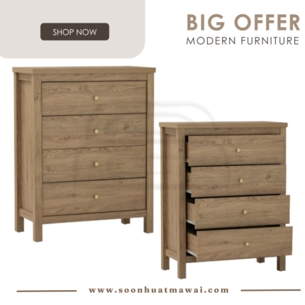 RHODES 4 DRAWER DRESSER 173 (HINLIM)