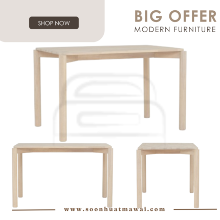 LONY 750X1200 DINING TABLE 111 (SOLID) (HINLIM)