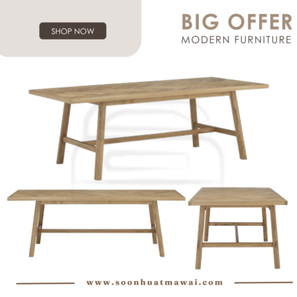 MERTON 1000X2200 DINING TABLE 1810 (HINLIM)