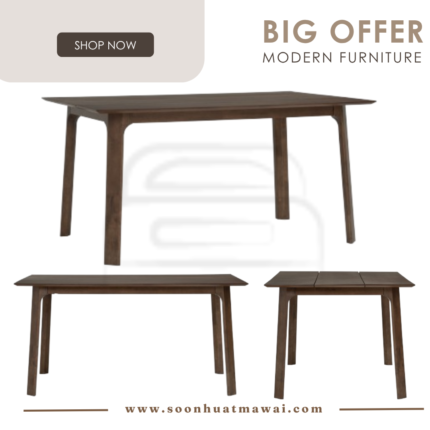 NEATH 900X1800 DINING TABLE 109/185 (HINLIM)