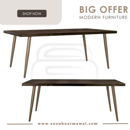 SIVAN 900X2000 DINING TABLE 822/1809 (SOLID) (HINLIM)