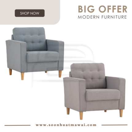 SLAVIA 1 SEATER SOFA 102/7009 / 102/7008 (HINLIM)