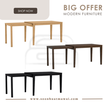 DITTA 750X1200+750 EXT DINING TABLE 102 / 109/113 / 114 (HINLIM)