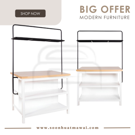 JORDAN RT 820-TBL BREAKFAST TABLE WITH METAL RACK (MODA)