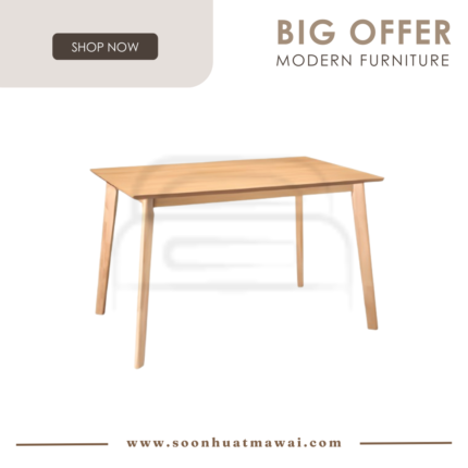 MOROCCO RT 331-TBL DINING TABLE YH BEECH / MEDIUM BROWN (MODA)