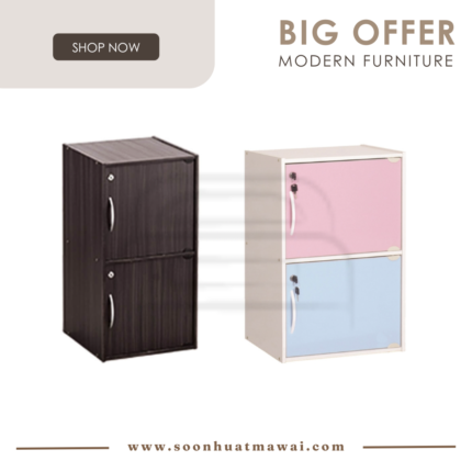 CODEY 2 DOOR STORAGE BOX WITH LOCK