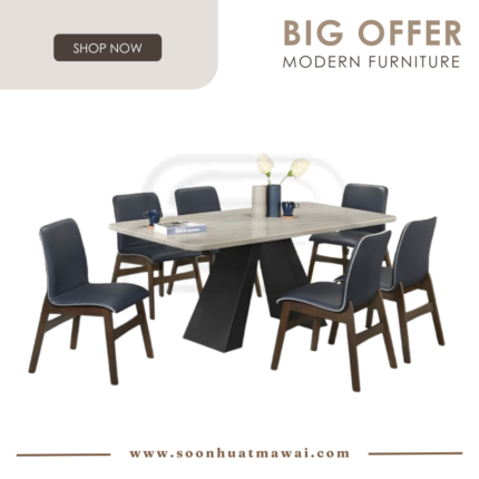 IVANO+9018+J4015 DINING SET 1+6