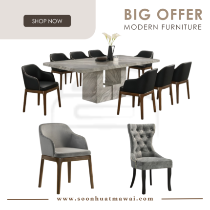 1121 T&L (3794-6)+1121 (PU) DINING SET 1+8