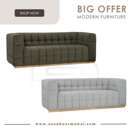 MONROE 3 SEATER SOFA 102/3691 / 102/3694 (PET FRIENDLY FABRIC) (HINLIM)