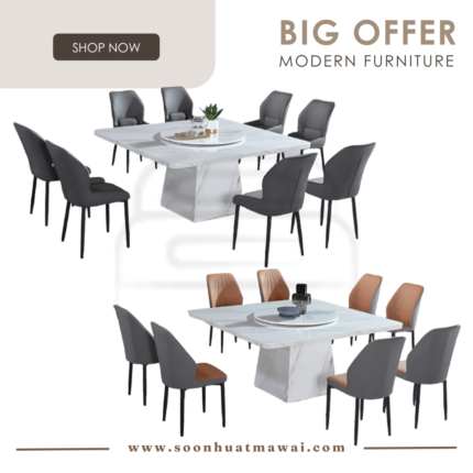 5959 T&L (9609)+ 210 (PU) DINING SET 1+8