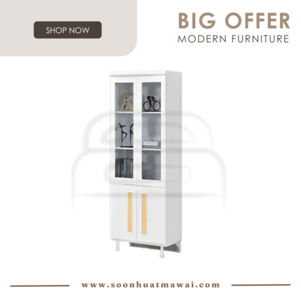FRENCH BOOKCASE WITH GLASS DOOR