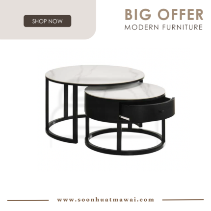 CT-808(2 IN 1)-CERAMIC TOP-COFFEE TABLE