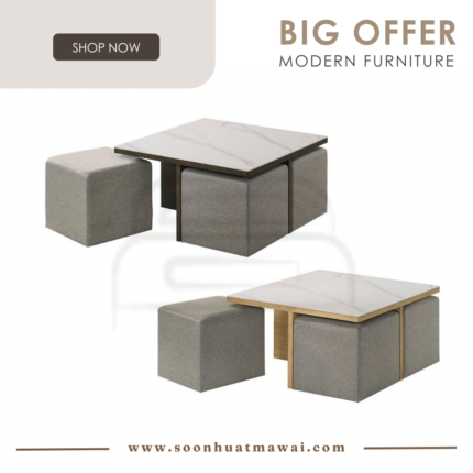 CT-805-COFFEE TABLE+4 STOOL