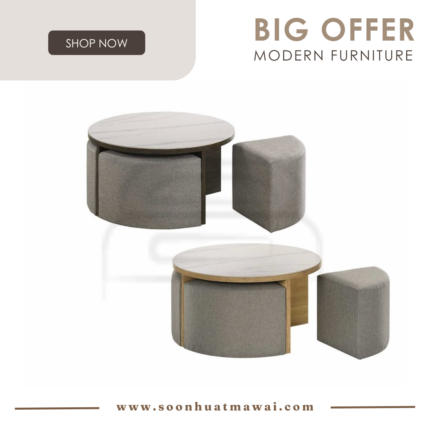 CT-804-COFFEE TABLE+4 STOOL