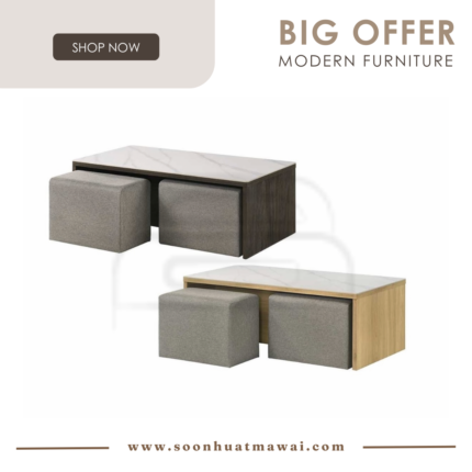 CT-802-COFFEE TABLE+2 STOOL