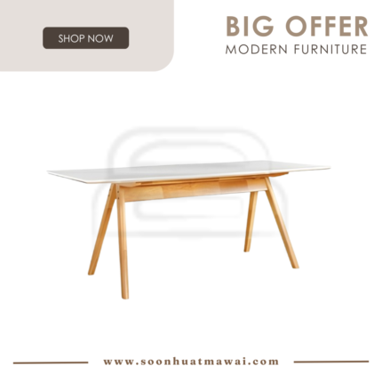 ALINA RT 813-TBL MARBLE DINING TABLE (MODA)