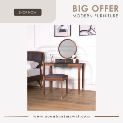 ZOEY DRESSING TABLE & MIRROR, STOOL
