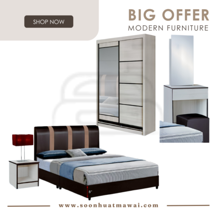 GY WS462W (WH) BRS BEDROOM SET