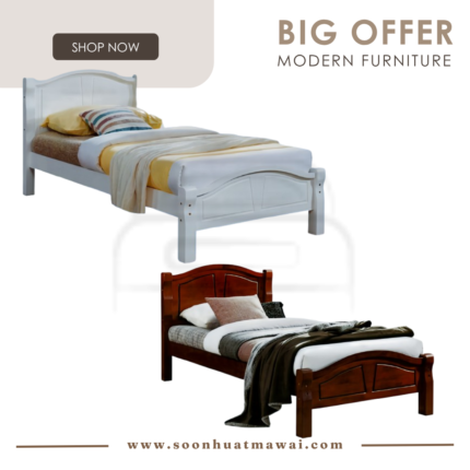 SB7070(KD)(OAK), SB7070(KD)(WHITE) WOODEN BED