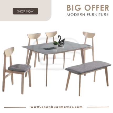 8014SS+CRM8014 + JASWAY STAR + ELVA DINING SET 1+4+B