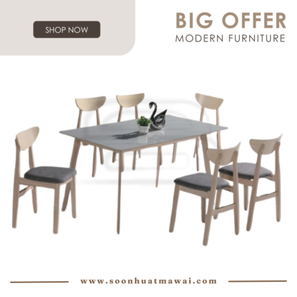8014SS+CRM8014 + JASWAY STAR DINING SET 1+6