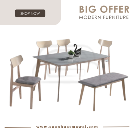 9015SS+CRM8014 + COSTA + ELVA DINING SET 1+4+B