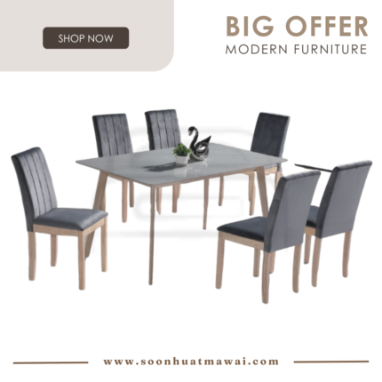 8014SS+CRM8014 + SYMPHONY DINING SET 1+6