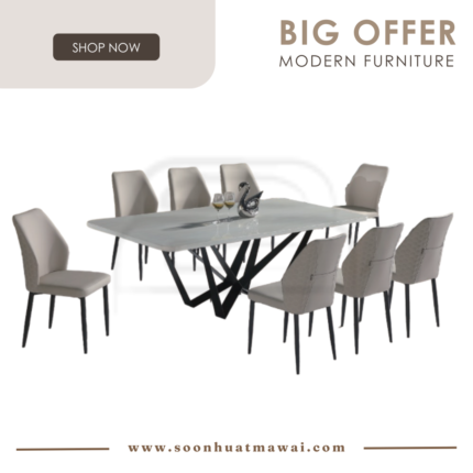 GOLISTIC+9018 + 255 ZQ DINING SET 1+8