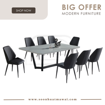 GOWIN+9018 + 257 ZQ DINING SET 1+8