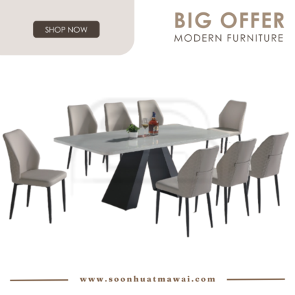 IVANO+9018 + 255 ZQ DINING SET 1+8
