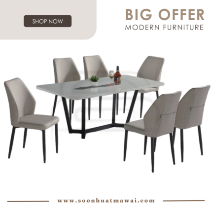 GOWIN+9015 + 255 ZQ DINING SET 1+6
