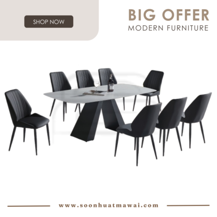 IVANO+CRM9018 + 257 ZQ DINING SET 1+8