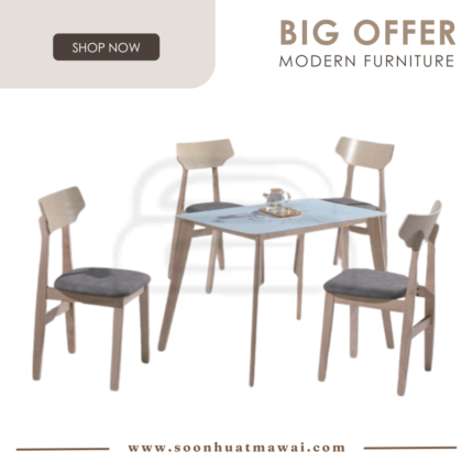6012SS+CRM6012 + COSTA DINING SET 1+4