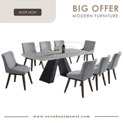 IVANO+9018 + J4019 DINING SET 1+8
