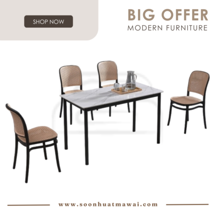 126B + 668 DINING SET 1+4