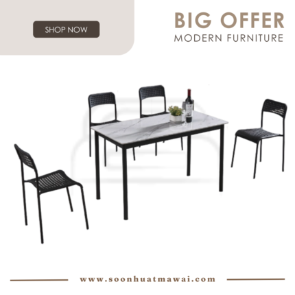 126B + QF201 DINING SET 1+4