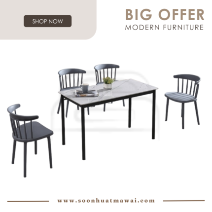 126B + 836 DINING SET 1+4