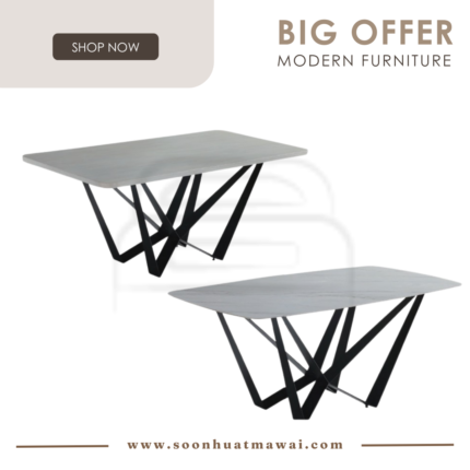 GOLISTIC + 9018 (1060-1) / (9114 MATT) DINING TABLE