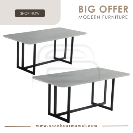 GREENGO + 9018 / 9015 (1060-1) / (9114 MATT) DINING TABLE