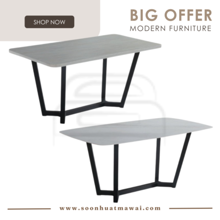 GOWIN + 9018 / 9015 (1060-1) / (9114 MATT) DINING TABLE