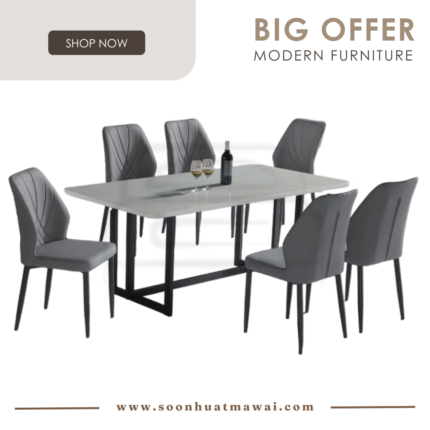 GREENGO+9015 + 239 ZQ DINING SET 1+6